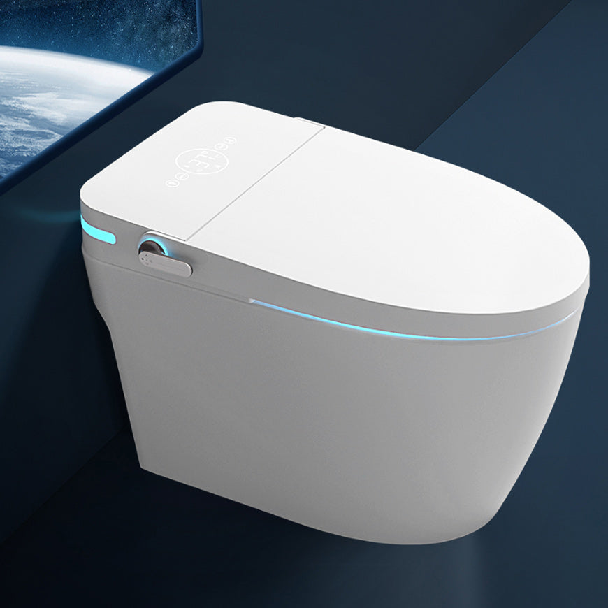 Smart Toilet Elongated Foot Sensor Contemporary Ceramic White Clearhalo 'Bathroom Remodel & Bathroom Fixtures' 'Bidets' 'Home Improvement' 'home_improvement' 'home_improvement_bidets' 'Toilets & Bidets' 6648563