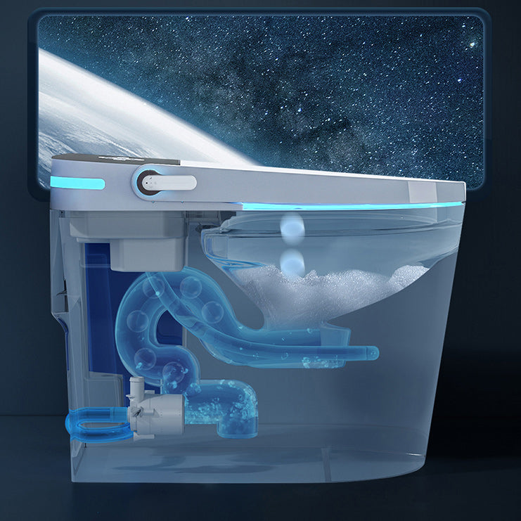 Smart Toilet Elongated Foot Sensor Contemporary Ceramic White Clearhalo 'Bathroom Remodel & Bathroom Fixtures' 'Bidets' 'Home Improvement' 'home_improvement' 'home_improvement_bidets' 'Toilets & Bidets' 6648572