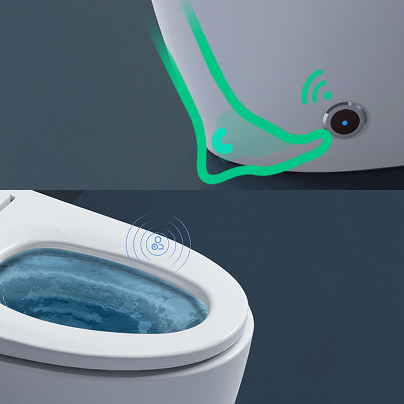 Smart Toilet Elongated Foot Sensor Contemporary Ceramic White Clearhalo 'Bathroom Remodel & Bathroom Fixtures' 'Bidets' 'Home Improvement' 'home_improvement' 'home_improvement_bidets' 'Toilets & Bidets' 6648573