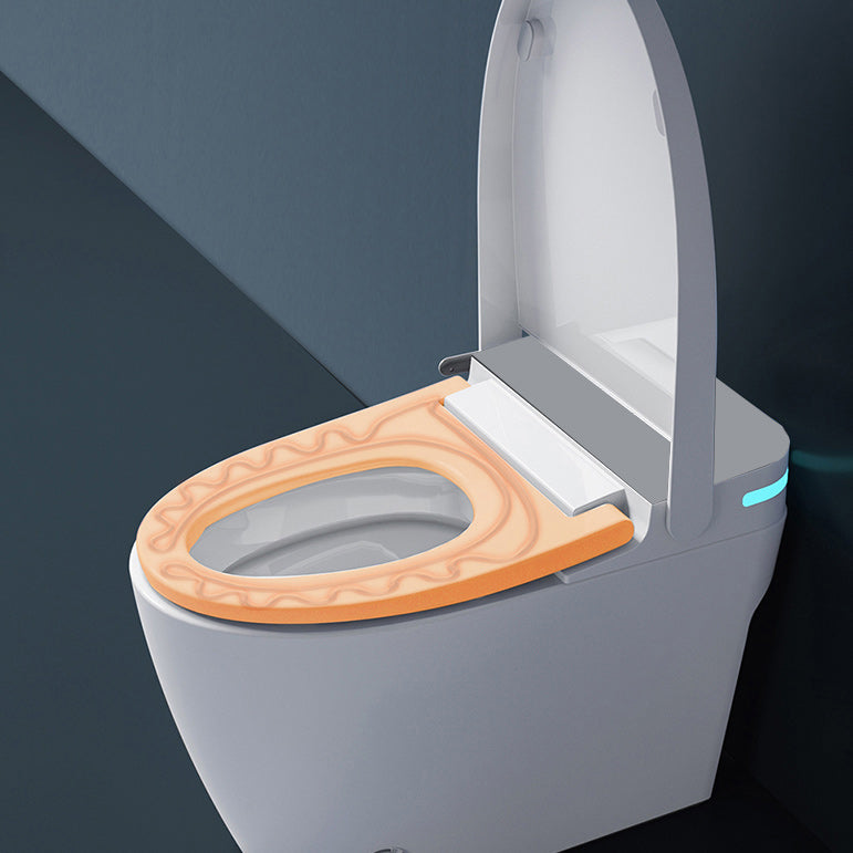 Smart Toilet Elongated Foot Sensor Contemporary Ceramic White Clearhalo 'Bathroom Remodel & Bathroom Fixtures' 'Bidets' 'Home Improvement' 'home_improvement' 'home_improvement_bidets' 'Toilets & Bidets' 6648574