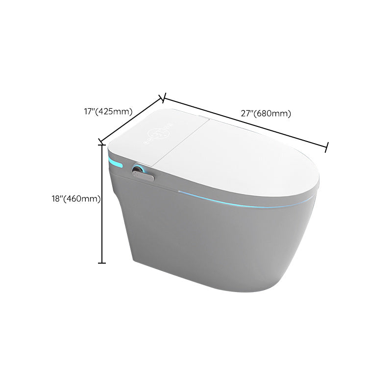 Smart Toilet Elongated Foot Sensor Contemporary Ceramic White Clearhalo 'Bathroom Remodel & Bathroom Fixtures' 'Bidets' 'Home Improvement' 'home_improvement' 'home_improvement_bidets' 'Toilets & Bidets' 6648579