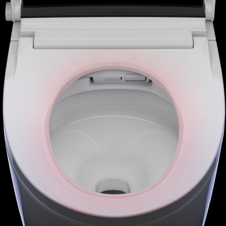 Foot Sensor Contemporary Ceramic White Elongated Smart Toilet Clearhalo 'Bathroom Remodel & Bathroom Fixtures' 'Bidets' 'Home Improvement' 'home_improvement' 'home_improvement_bidets' 'Toilets & Bidets' 6648592