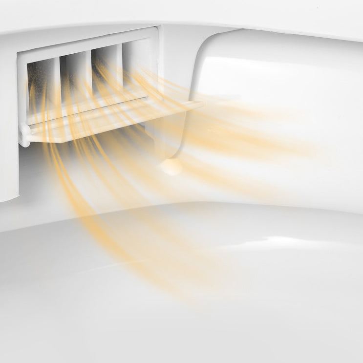 Foot Sensor Contemporary Ceramic White Elongated Smart Toilet Clearhalo 'Bathroom Remodel & Bathroom Fixtures' 'Bidets' 'Home Improvement' 'home_improvement' 'home_improvement_bidets' 'Toilets & Bidets' 6648593