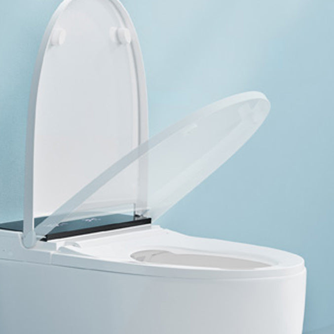 Foot Sensor Contemporary Ceramic White Elongated Smart Toilet Clearhalo 'Bathroom Remodel & Bathroom Fixtures' 'Bidets' 'Home Improvement' 'home_improvement' 'home_improvement_bidets' 'Toilets & Bidets' 6648595