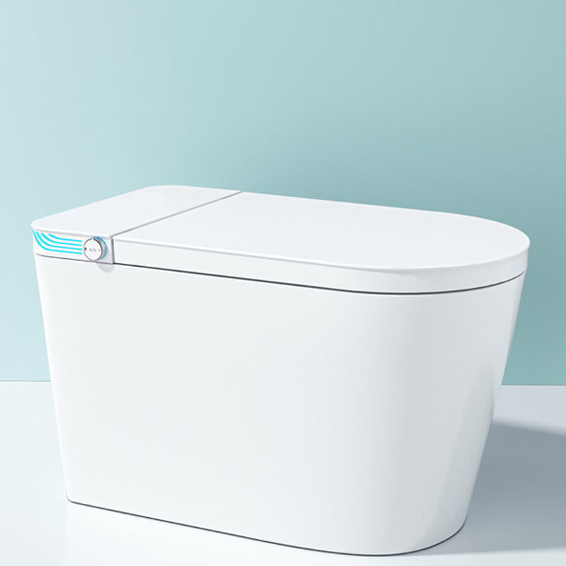 Smart Toilet Elongated White Ceramic Contemporary Foot Sensor Foot Flush (Standard) Clearhalo 'Bathroom Remodel & Bathroom Fixtures' 'Bidets' 'Home Improvement' 'home_improvement' 'home_improvement_bidets' 'Toilets & Bidets' 6648598