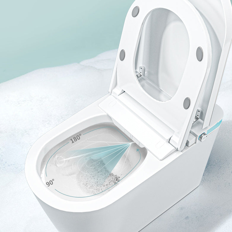 Smart Toilet Elongated White Ceramic Contemporary Foot Sensor Clearhalo 'Bathroom Remodel & Bathroom Fixtures' 'Bidets' 'Home Improvement' 'home_improvement' 'home_improvement_bidets' 'Toilets & Bidets' 6648605