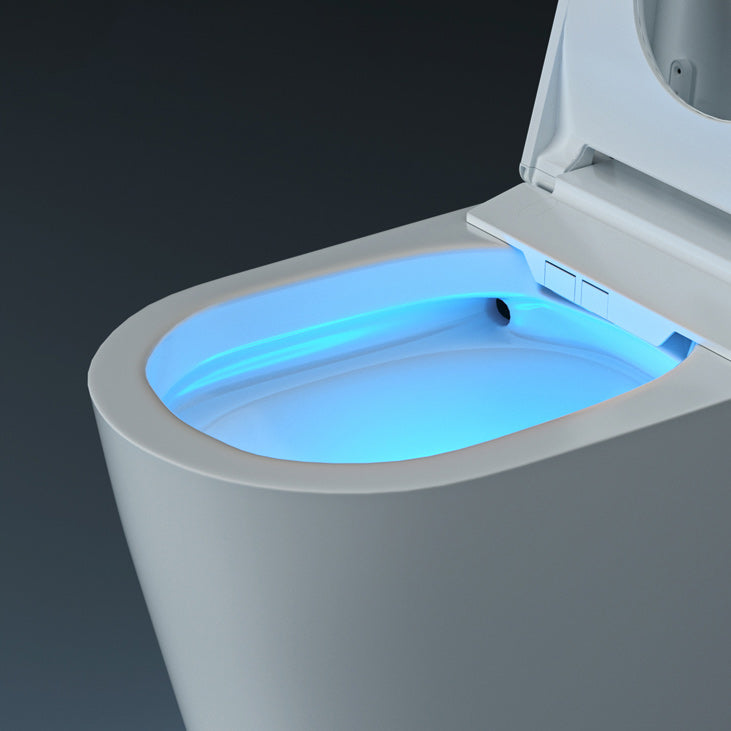 Smart Toilet Elongated White Ceramic Contemporary Foot Sensor Clearhalo 'Bathroom Remodel & Bathroom Fixtures' 'Bidets' 'Home Improvement' 'home_improvement' 'home_improvement_bidets' 'Toilets & Bidets' 6648611