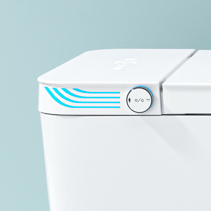 Smart Toilet Elongated White Ceramic Contemporary Foot Sensor Clearhalo 'Bathroom Remodel & Bathroom Fixtures' 'Bidets' 'Home Improvement' 'home_improvement' 'home_improvement_bidets' 'Toilets & Bidets' 6648612