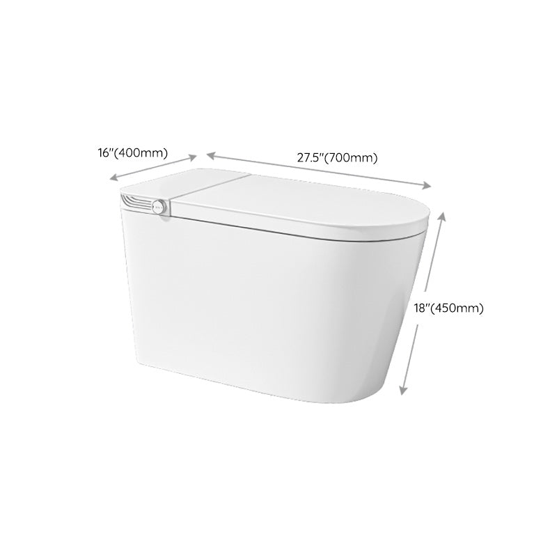 Smart Toilet Elongated White Ceramic Contemporary Foot Sensor Clearhalo 'Bathroom Remodel & Bathroom Fixtures' 'Bidets' 'Home Improvement' 'home_improvement' 'home_improvement_bidets' 'Toilets & Bidets' 6648614