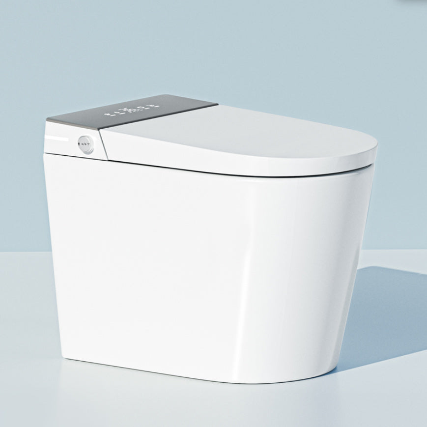 Contemporary Foot Sensor Elongated White Ceramic Smart Toilet Clearhalo 'Bathroom Remodel & Bathroom Fixtures' 'Bidets' 'Home Improvement' 'home_improvement' 'home_improvement_bidets' 'Toilets & Bidets' 6648616