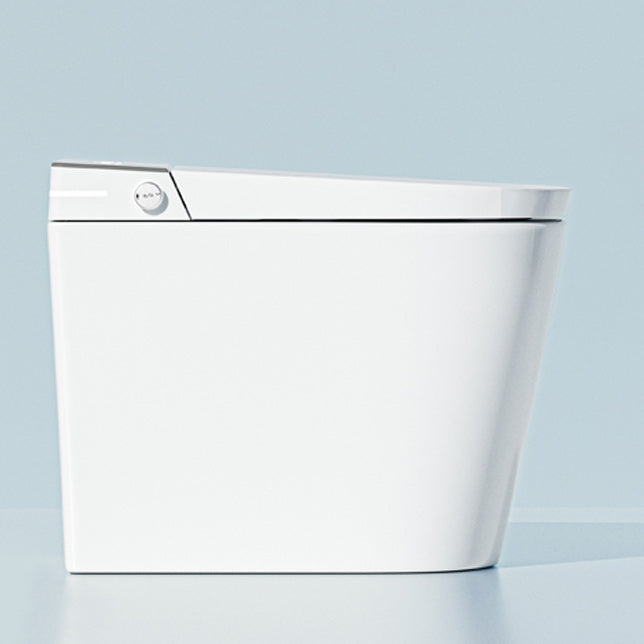 Contemporary Foot Sensor Elongated White Ceramic Smart Toilet Clearhalo 'Bathroom Remodel & Bathroom Fixtures' 'Bidets' 'Home Improvement' 'home_improvement' 'home_improvement_bidets' 'Toilets & Bidets' 6648618