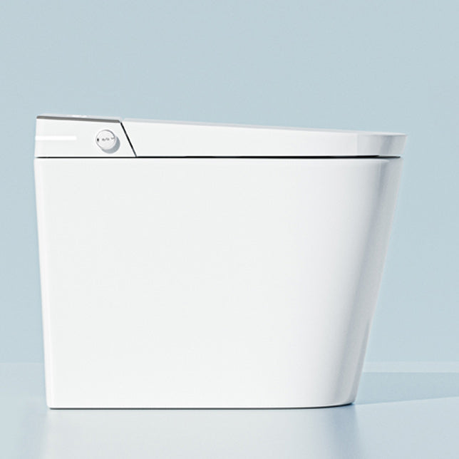 Contemporary Foot Sensor Elongated White Ceramic Smart Toilet Clearhalo 'Bathroom Remodel & Bathroom Fixtures' 'Bidets' 'Home Improvement' 'home_improvement' 'home_improvement_bidets' 'Toilets & Bidets' 6648618