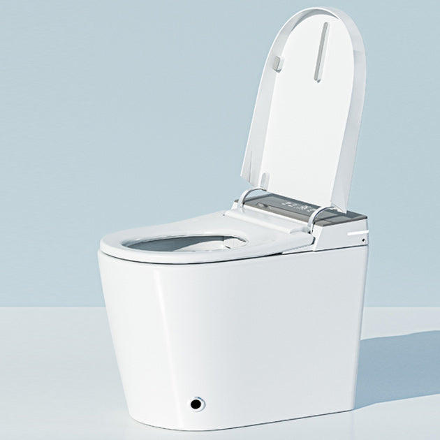 Contemporary Foot Sensor Elongated White Ceramic Smart Toilet Clearhalo 'Bathroom Remodel & Bathroom Fixtures' 'Bidets' 'Home Improvement' 'home_improvement' 'home_improvement_bidets' 'Toilets & Bidets' 6648620