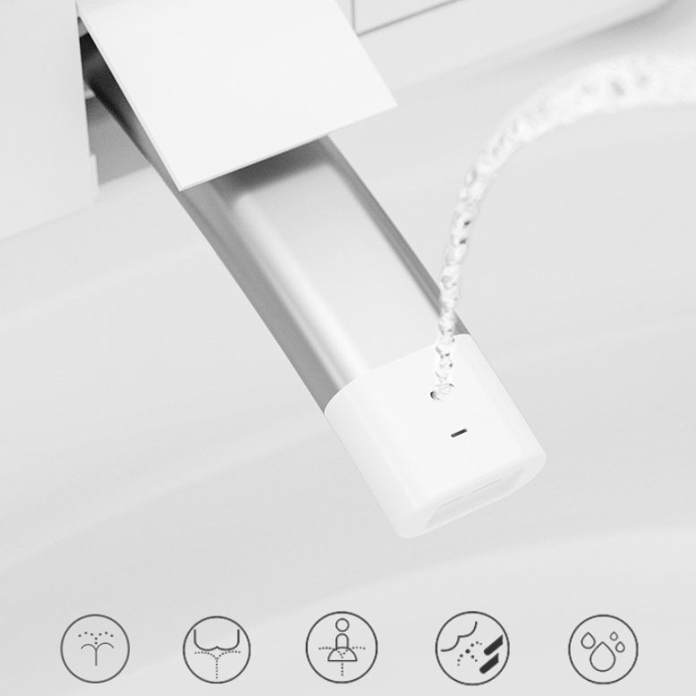 Contemporary Foot Sensor Elongated White Ceramic Smart Toilet Clearhalo 'Bathroom Remodel & Bathroom Fixtures' 'Bidets' 'Home Improvement' 'home_improvement' 'home_improvement_bidets' 'Toilets & Bidets' 6648626