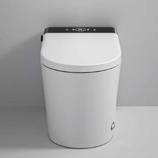 Elongated White Ceramic Contemporary Foot Sensor Smart Toilet Clearhalo 'Bathroom Remodel & Bathroom Fixtures' 'Bidets' 'Home Improvement' 'home_improvement' 'home_improvement_bidets' 'Toilets & Bidets' 6648633