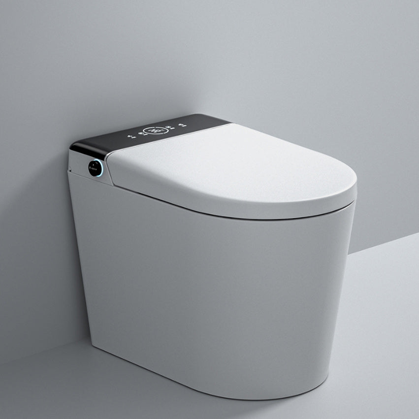 Elongated White Ceramic Contemporary Foot Sensor Smart Toilet Clearhalo 'Bathroom Remodel & Bathroom Fixtures' 'Bidets' 'Home Improvement' 'home_improvement' 'home_improvement_bidets' 'Toilets & Bidets' 6648634