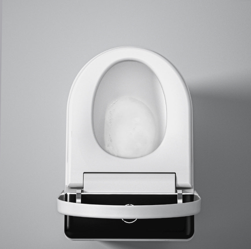 Elongated White Ceramic Contemporary Foot Sensor Smart Toilet Clearhalo 'Bathroom Remodel & Bathroom Fixtures' 'Bidets' 'Home Improvement' 'home_improvement' 'home_improvement_bidets' 'Toilets & Bidets' 6648637