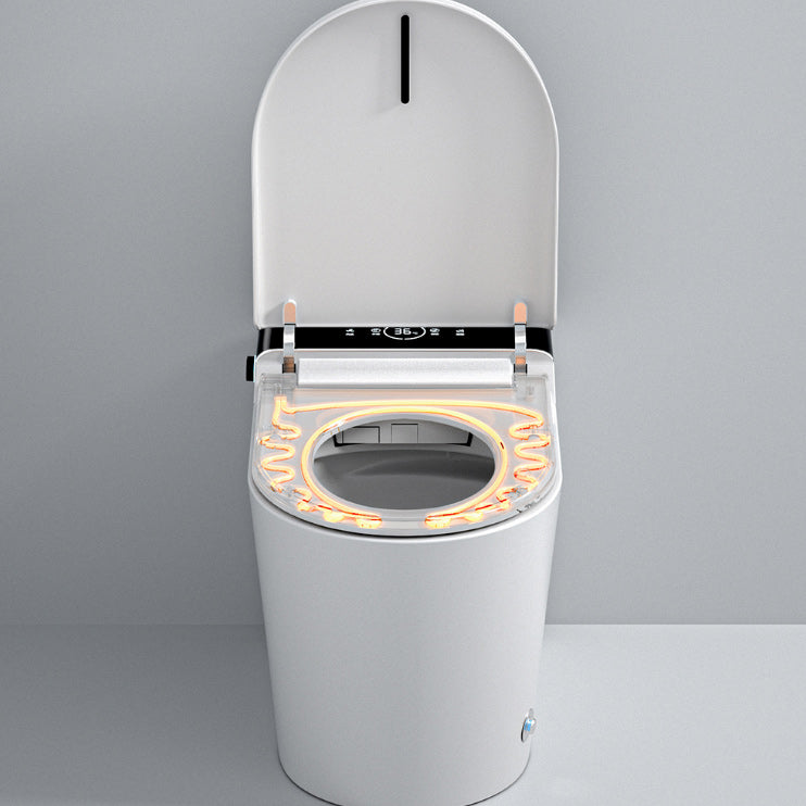 Elongated White Ceramic Contemporary Foot Sensor Smart Toilet Clearhalo 'Bathroom Remodel & Bathroom Fixtures' 'Bidets' 'Home Improvement' 'home_improvement' 'home_improvement_bidets' 'Toilets & Bidets' 6648640