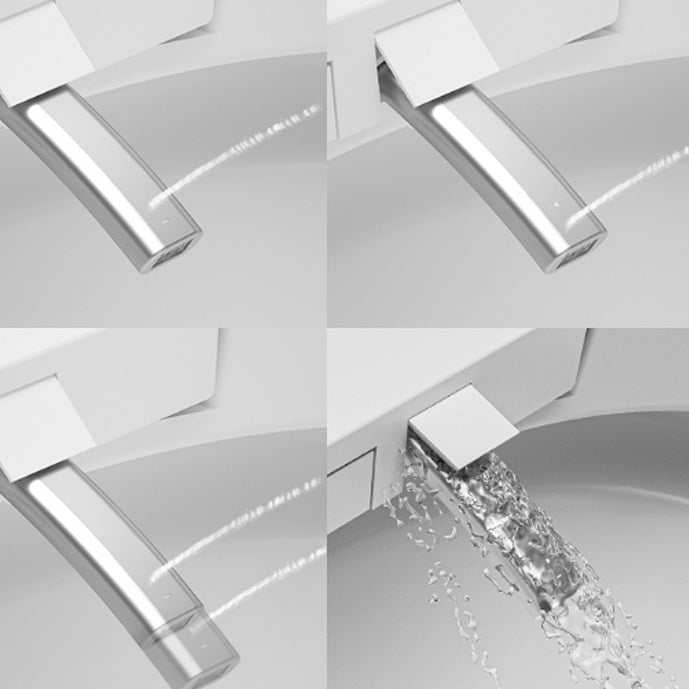 Elongated White Ceramic Contemporary Foot Sensor Smart Toilet Clearhalo 'Bathroom Remodel & Bathroom Fixtures' 'Bidets' 'Home Improvement' 'home_improvement' 'home_improvement_bidets' 'Toilets & Bidets' 6648642