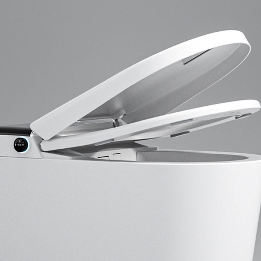 Elongated White Ceramic Contemporary Foot Sensor Smart Toilet Clearhalo 'Bathroom Remodel & Bathroom Fixtures' 'Bidets' 'Home Improvement' 'home_improvement' 'home_improvement_bidets' 'Toilets & Bidets' 6648645