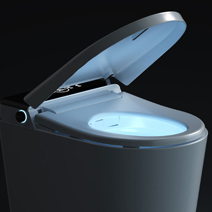 Elongated White Ceramic Contemporary Foot Sensor Smart Toilet Clearhalo 'Bathroom Remodel & Bathroom Fixtures' 'Bidets' 'Home Improvement' 'home_improvement' 'home_improvement_bidets' 'Toilets & Bidets' 6648646