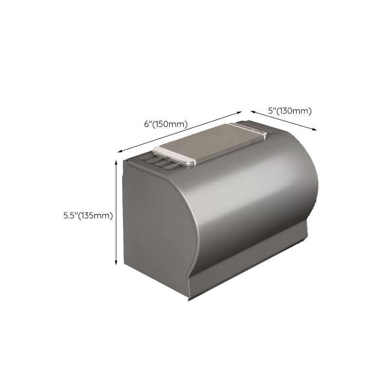 Gray Bathroom Accessory As Individual Or As a Set with Towel Bar/Bath Shelf/Robe Hooks Clearhalo 'Bathroom Hardware Sets' 'Bathroom Hardware' 'Bathroom Remodel & Bathroom Fixtures' 'bathroom_hardware_sets' 'Home Improvement' 'home_improvement' 'home_improvement_bathroom_hardware_sets' 6648834