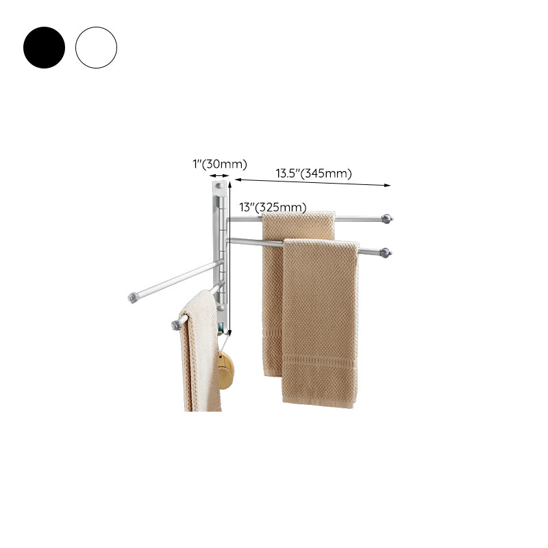 2-Piece Towel Bar in Stainless Steel Modern 13.6" W Bathroom Accessory Set Clearhalo 'Bathroom Hardware Sets' 'Bathroom Hardware' 'Bathroom Remodel & Bathroom Fixtures' 'bathroom_hardware_sets' 'Home Improvement' 'home_improvement' 'home_improvement_bathroom_hardware_sets' 6648875
