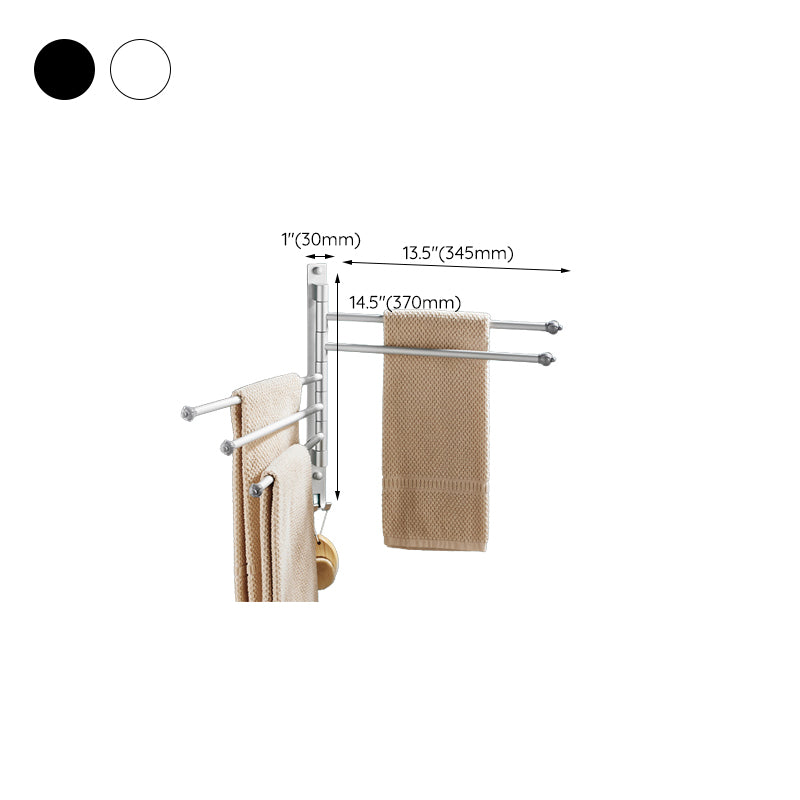 2-Piece Towel Bar in Stainless Steel Modern 13.6" W Bathroom Accessory Set Clearhalo 'Bathroom Hardware Sets' 'Bathroom Hardware' 'Bathroom Remodel & Bathroom Fixtures' 'bathroom_hardware_sets' 'Home Improvement' 'home_improvement' 'home_improvement_bathroom_hardware_sets' 6648876