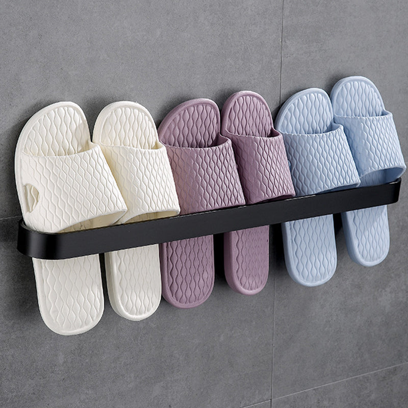 Contemporary 2-Piece Bathroom Accessory Set Aluminum Stainless Towel Bar Clearhalo 'Bathroom Hardware Sets' 'Bathroom Hardware' 'Bathroom Remodel & Bathroom Fixtures' 'bathroom_hardware_sets' 'Home Improvement' 'home_improvement' 'home_improvement_bathroom_hardware_sets' 6648883