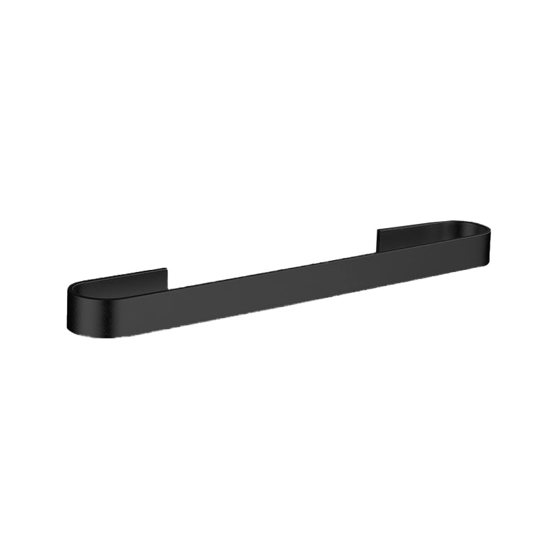 Contemporary 2-Piece Bathroom Accessory Set Aluminum Stainless Towel Bar 18" Black 1 Piece Clearhalo 'Bathroom Hardware Sets' 'Bathroom Hardware' 'Bathroom Remodel & Bathroom Fixtures' 'bathroom_hardware_sets' 'Home Improvement' 'home_improvement' 'home_improvement_bathroom_hardware_sets' 6648885