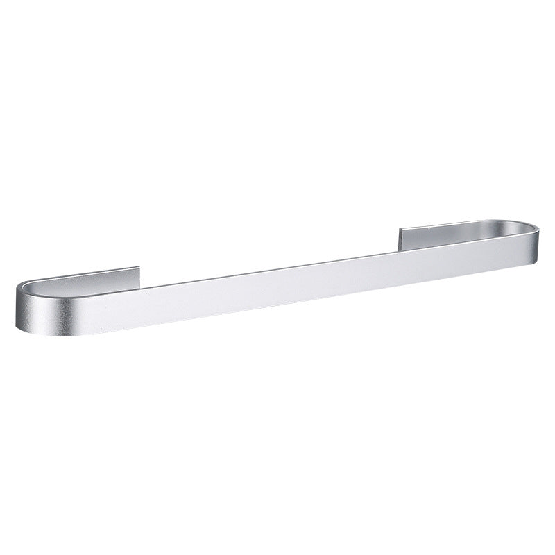 Contemporary 2-Piece Bathroom Accessory Set Aluminum Stainless Towel Bar Clearhalo 'Bathroom Hardware Sets' 'Bathroom Hardware' 'Bathroom Remodel & Bathroom Fixtures' 'bathroom_hardware_sets' 'Home Improvement' 'home_improvement' 'home_improvement_bathroom_hardware_sets' 6648886