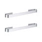 Contemporary 2-Piece Bathroom Accessory Set Aluminum Stainless Towel Bar 18" Silver 2 Piece Set Clearhalo 'Bathroom Hardware Sets' 'Bathroom Hardware' 'Bathroom Remodel & Bathroom Fixtures' 'bathroom_hardware_sets' 'Home Improvement' 'home_improvement' 'home_improvement_bathroom_hardware_sets' 6648892