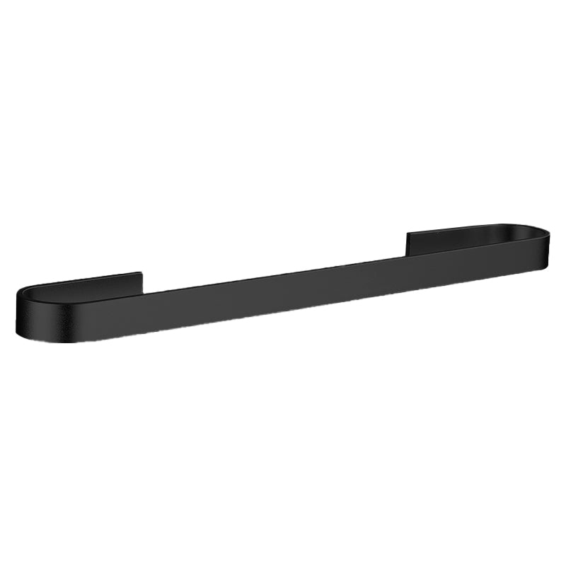 Contemporary 2-Piece Bathroom Accessory Set Aluminum Stainless Towel Bar 23.5" Black 1 Piece Clearhalo 'Bathroom Hardware Sets' 'Bathroom Hardware' 'Bathroom Remodel & Bathroom Fixtures' 'bathroom_hardware_sets' 'Home Improvement' 'home_improvement' 'home_improvement_bathroom_hardware_sets' 6648894