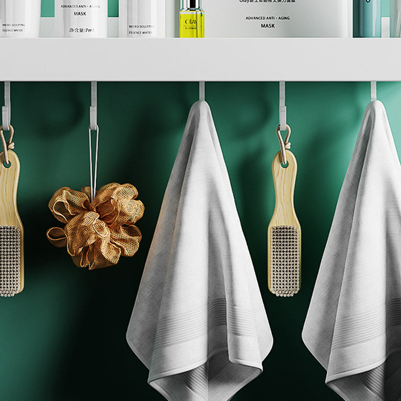 2-Piece Modern Bathroom Accessory Set White Rectangular Bath Shelf Clearhalo 'Bathroom Hardware Sets' 'Bathroom Hardware' 'Bathroom Remodel & Bathroom Fixtures' 'bathroom_hardware_sets' 'Home Improvement' 'home_improvement' 'home_improvement_bathroom_hardware_sets' 6648918