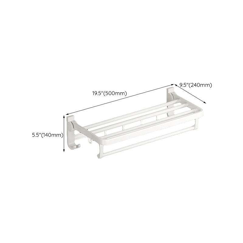 White Bathroom Accessory Set Contemporary Aluminum Bathroom Accessory Kit with Towel Bar Clearhalo 'Bathroom Hardware Sets' 'Bathroom Hardware' 'Bathroom Remodel & Bathroom Fixtures' 'bathroom_hardware_sets' 'Home Improvement' 'home_improvement' 'home_improvement_bathroom_hardware_sets' 6649009