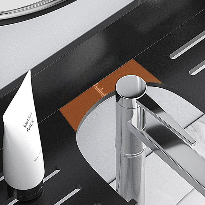 2-Piece Modern Style Bathroom Hardware Set Bath Shelf in Aluminum Clearhalo 'Bathroom Hardware Sets' 'Bathroom Hardware' 'Bathroom Remodel & Bathroom Fixtures' 'bathroom_hardware_sets' 'Home Improvement' 'home_improvement' 'home_improvement_bathroom_hardware_sets' 6649061