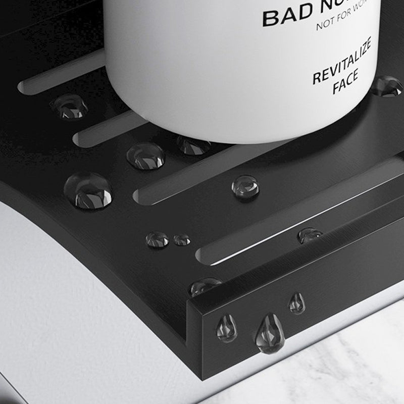 2-Piece Modern Style Bathroom Hardware Set Bath Shelf in Aluminum Clearhalo 'Bathroom Hardware Sets' 'Bathroom Hardware' 'Bathroom Remodel & Bathroom Fixtures' 'bathroom_hardware_sets' 'Home Improvement' 'home_improvement' 'home_improvement_bathroom_hardware_sets' 6649064