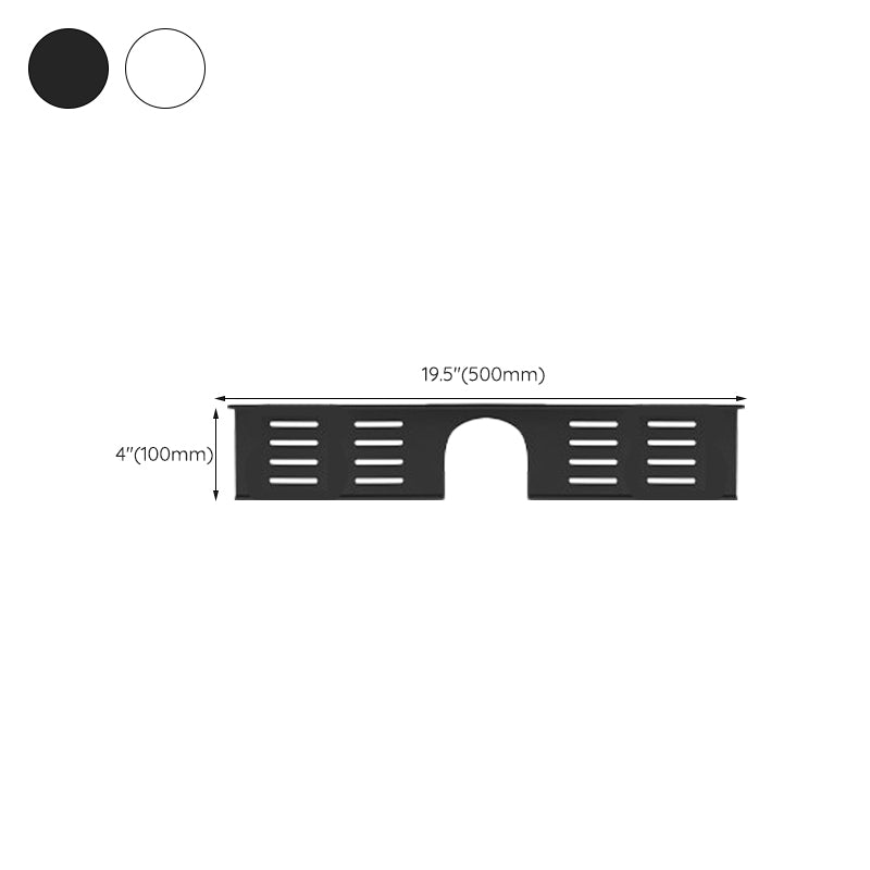 2-Piece Modern Style Bathroom Hardware Set Bath Shelf in Aluminum Clearhalo 'Bathroom Hardware Sets' 'Bathroom Hardware' 'Bathroom Remodel & Bathroom Fixtures' 'bathroom_hardware_sets' 'Home Improvement' 'home_improvement' 'home_improvement_bathroom_hardware_sets' 6649083