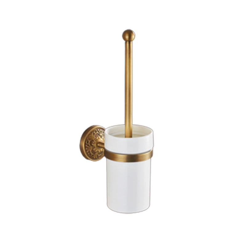 Traditional Bathroom Accessory Kit Gold Paper Holder Bathroom Set Toilet Brush Clearhalo 'Bathroom Hardware Sets' 'Bathroom Hardware' 'Bathroom Remodel & Bathroom Fixtures' 'bathroom_hardware_sets' 'Home Improvement' 'home_improvement' 'home_improvement_bathroom_hardware_sets' 6649209