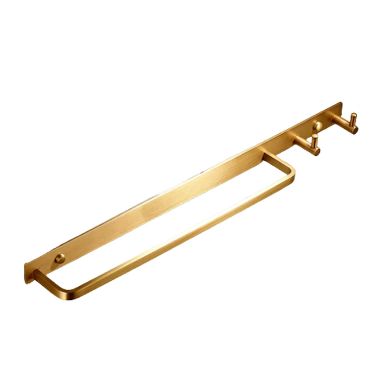 Traditional Bathroom Accessory Kit Gold Paper Holder Bathroom Set Towel Bar (Single Rod) Clearhalo 'Bathroom Hardware Sets' 'Bathroom Hardware' 'Bathroom Remodel & Bathroom Fixtures' 'bathroom_hardware_sets' 'Home Improvement' 'home_improvement' 'home_improvement_bathroom_hardware_sets' 6649212