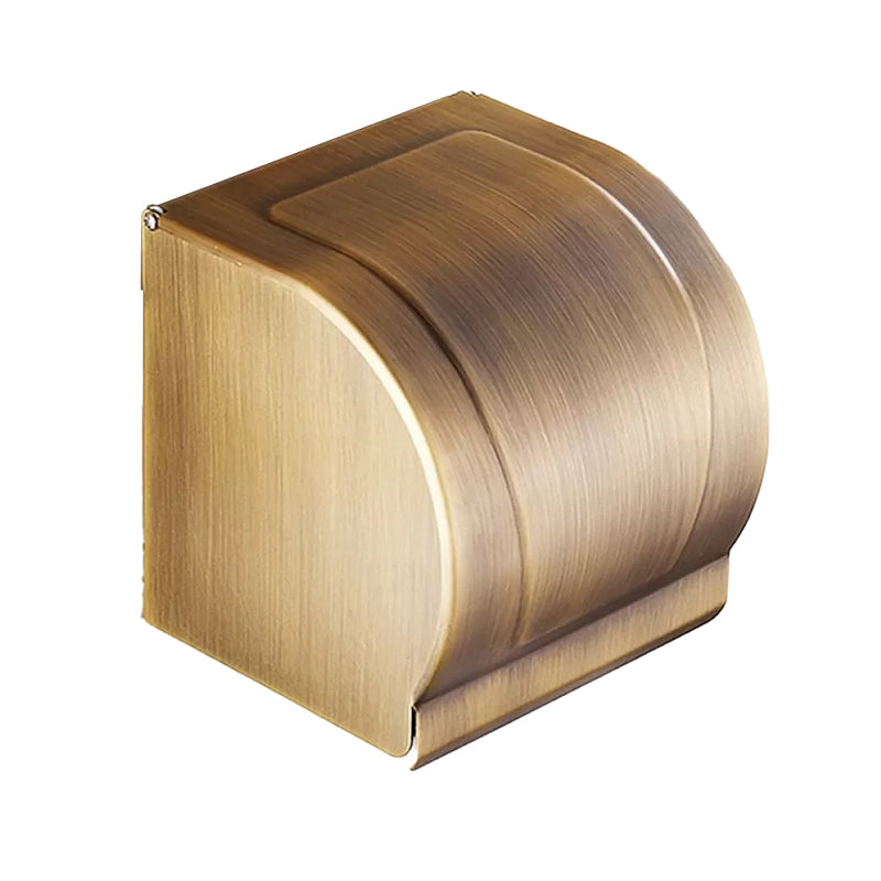 Traditional Bathroom Accessory Kit Gold Paper Holder Bathroom Set Toilet Paper Holder (Curved) Clearhalo 'Bathroom Hardware Sets' 'Bathroom Hardware' 'Bathroom Remodel & Bathroom Fixtures' 'bathroom_hardware_sets' 'Home Improvement' 'home_improvement' 'home_improvement_bathroom_hardware_sets' 6649217