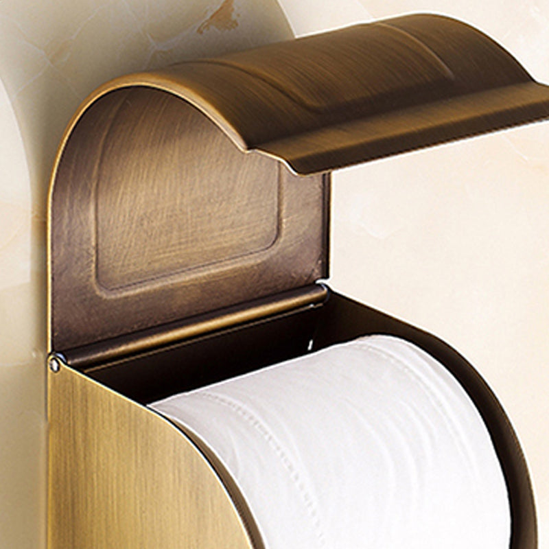 Traditional Bathroom Accessory Kit Gold Paper Holder Bathroom Set Clearhalo 'Bathroom Hardware Sets' 'Bathroom Hardware' 'Bathroom Remodel & Bathroom Fixtures' 'bathroom_hardware_sets' 'Home Improvement' 'home_improvement' 'home_improvement_bathroom_hardware_sets' 6649220
