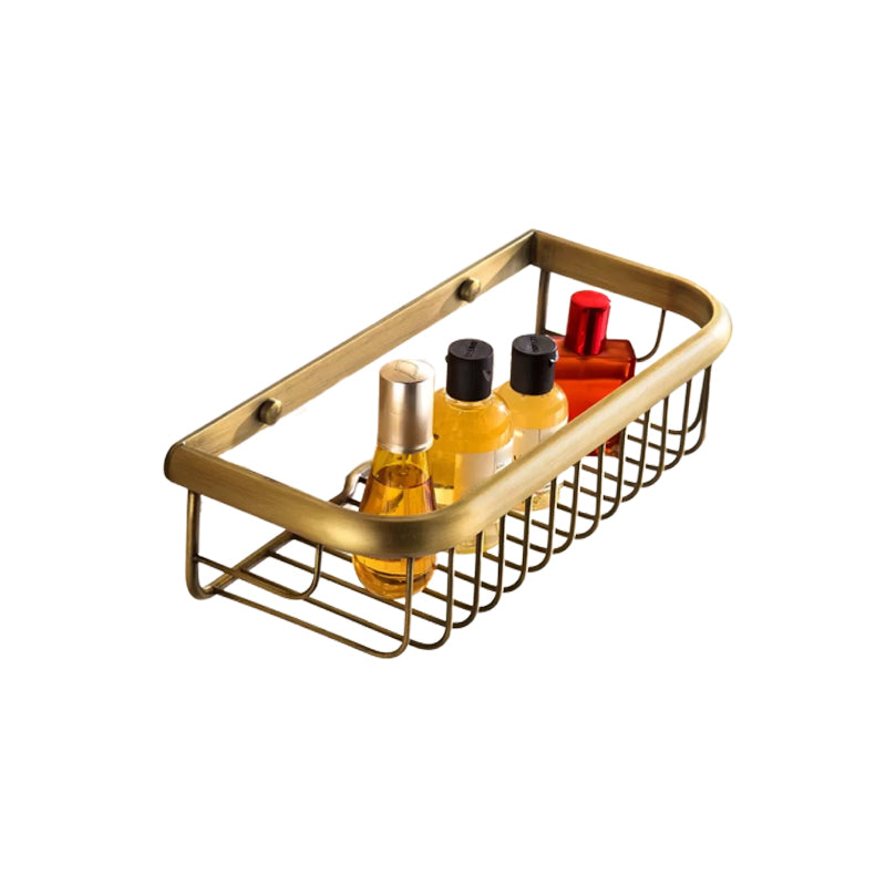 Traditional Bathroom Accessory Kit Gold Paper Holder Bathroom Set Square Bath Shelf Clearhalo 'Bathroom Hardware Sets' 'Bathroom Hardware' 'Bathroom Remodel & Bathroom Fixtures' 'bathroom_hardware_sets' 'Home Improvement' 'home_improvement' 'home_improvement_bathroom_hardware_sets' 6649224