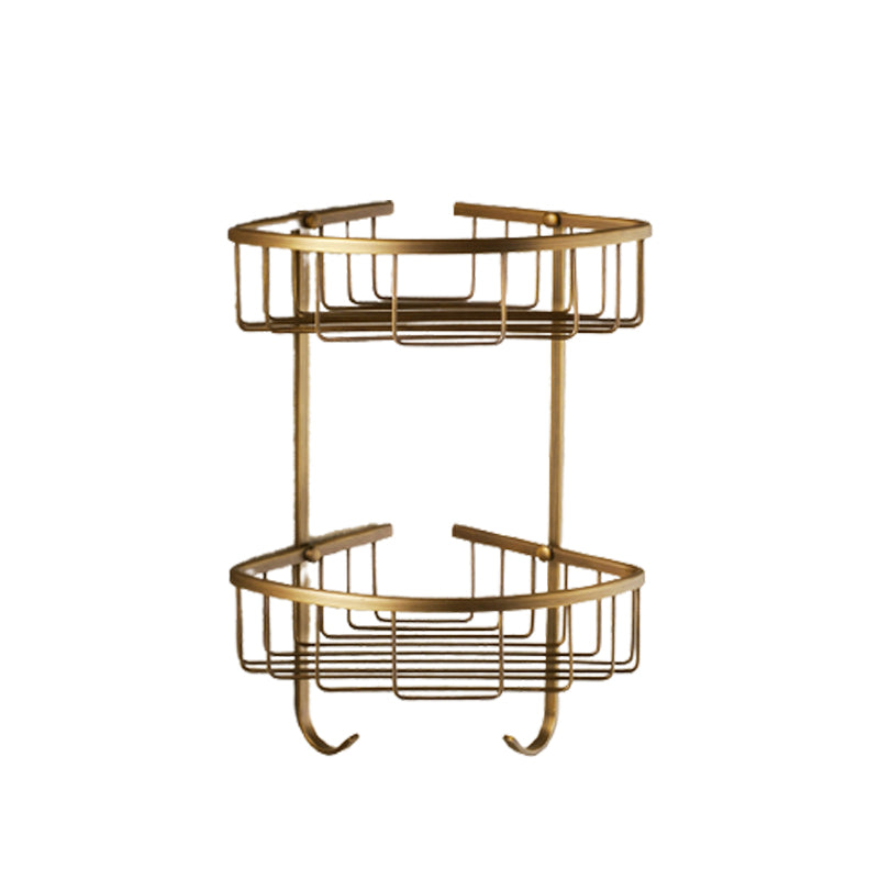 Traditional Bathroom Accessory Kit Gold Paper Holder Bathroom Set Double Layer Triangle Bath Shelves Clearhalo 'Bathroom Hardware Sets' 'Bathroom Hardware' 'Bathroom Remodel & Bathroom Fixtures' 'bathroom_hardware_sets' 'Home Improvement' 'home_improvement' 'home_improvement_bathroom_hardware_sets' 6649230