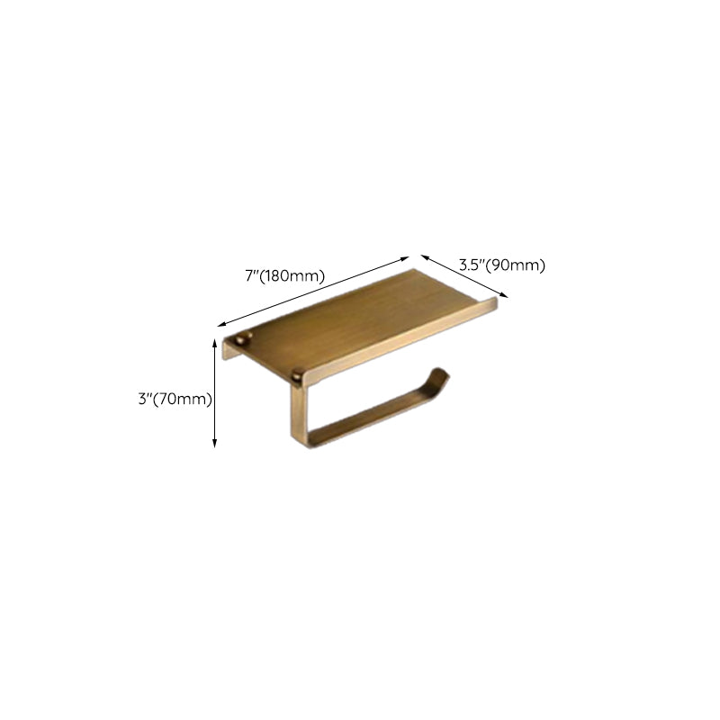 Traditional Bathroom Accessory Kit Gold Paper Holder Bathroom Set Clearhalo 'Bathroom Hardware Sets' 'Bathroom Hardware' 'Bathroom Remodel & Bathroom Fixtures' 'bathroom_hardware_sets' 'Home Improvement' 'home_improvement' 'home_improvement_bathroom_hardware_sets' 6649240