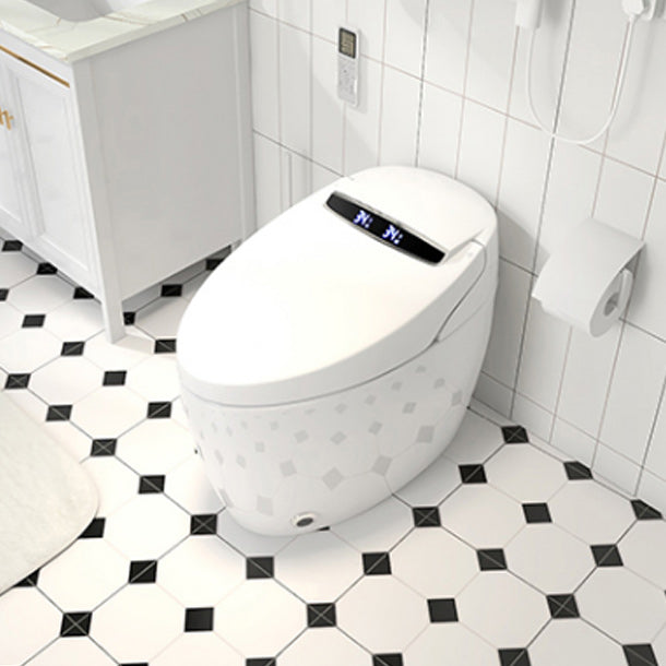 Heated Seat Floor Standing Bidet in White Ceramic Foot Sensor Bidets Clearhalo 'Bathroom Remodel & Bathroom Fixtures' 'Bidets' 'Home Improvement' 'home_improvement' 'home_improvement_bidets' 'Toilets & Bidets' 6651611