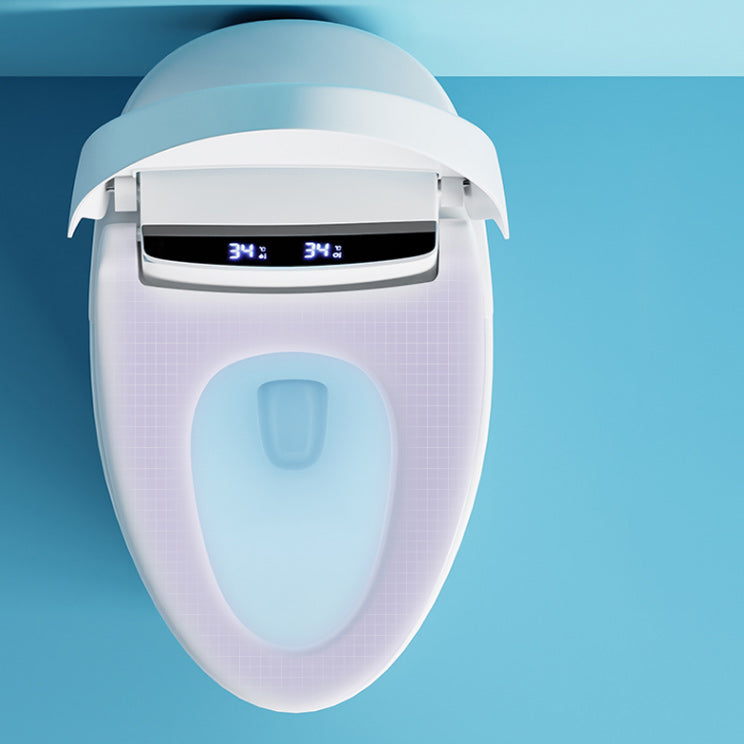 Heated Seat Floor Standing Bidet in White Ceramic Foot Sensor Bidets Clearhalo 'Bathroom Remodel & Bathroom Fixtures' 'Bidets' 'Home Improvement' 'home_improvement' 'home_improvement_bidets' 'Toilets & Bidets' 6651618