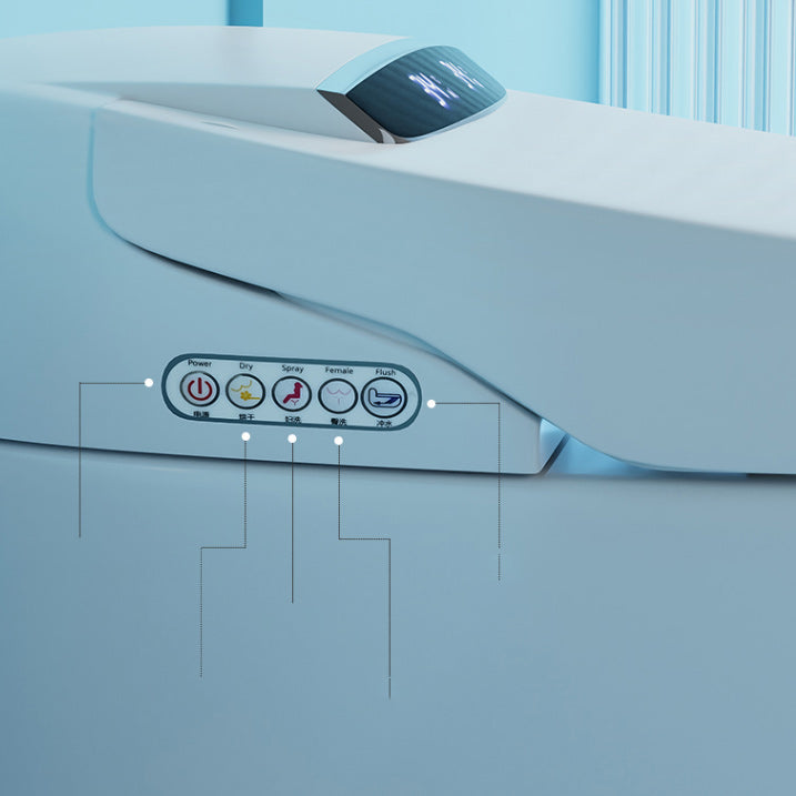 Heated Seat Floor Standing Bidet in White Ceramic Foot Sensor Bidets Clearhalo 'Bathroom Remodel & Bathroom Fixtures' 'Bidets' 'Home Improvement' 'home_improvement' 'home_improvement_bidets' 'Toilets & Bidets' 6651622