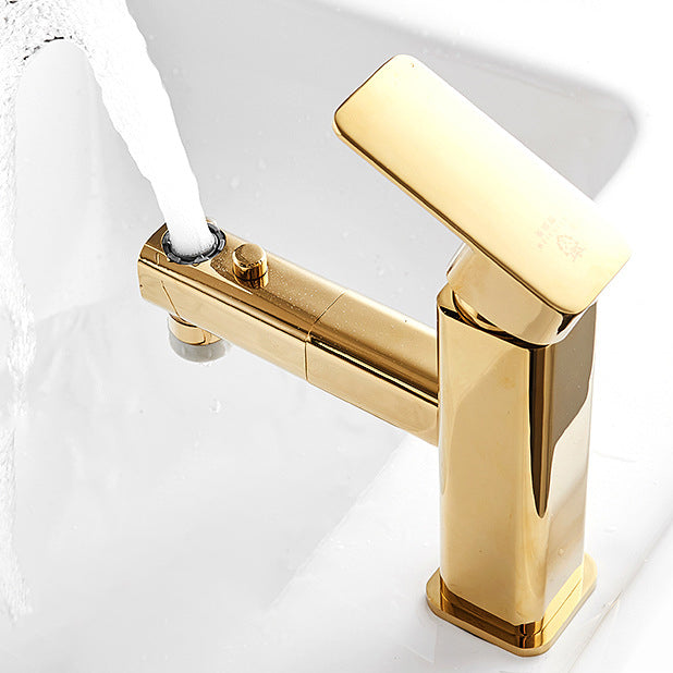 Light Luxury Bathroom Faucet Lever Handle Vessel Faucet with Swivel Spout Clearhalo 'Bathroom Remodel & Bathroom Fixtures' 'Bathroom Sink Faucets' 'Bathroom Sinks & Faucet Components' 'bathroom_sink_faucets' 'Home Improvement' 'home_improvement' 'home_improvement_bathroom_sink_faucets' 6658548