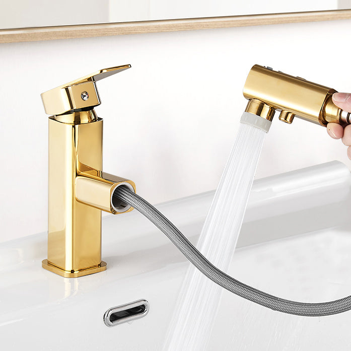 Light Luxury Bathroom Faucet Lever Handle Vessel Faucet with Swivel Spout Clearhalo 'Bathroom Remodel & Bathroom Fixtures' 'Bathroom Sink Faucets' 'Bathroom Sinks & Faucet Components' 'bathroom_sink_faucets' 'Home Improvement' 'home_improvement' 'home_improvement_bathroom_sink_faucets' 6658551